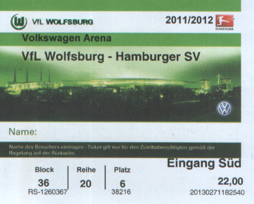 Karten Hsv Wolfsburg
